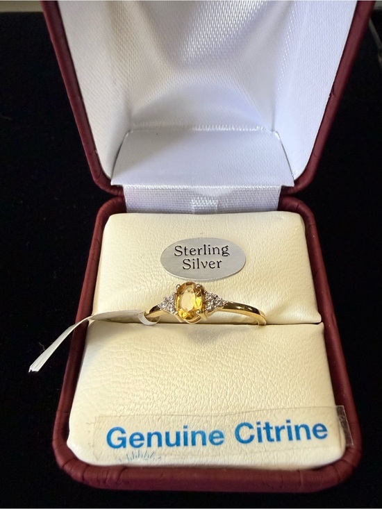Jewelry - Sterling Silver/Gold Plated Citrine Ring